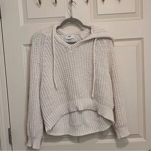 Aerie Off-White Knit Cowl Neck Sweater